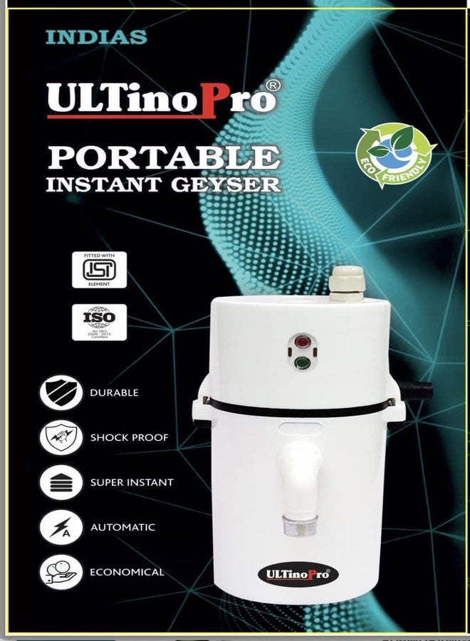 UltinoPro Portable Geyser for Home, Bathroom, Kitchen, Clinic, Salon, etc Hot water in 6sec (Grey) - Image 5