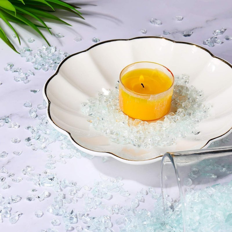 iParn 900 gram Crushed Glass 36mm Crushed Glass Crystals Resin Art Crafts Vase Filler Home Decorations Natural - Image 4