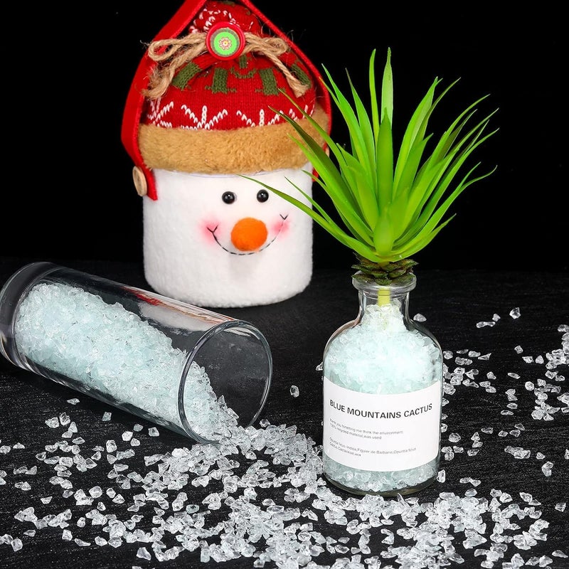 iParn 900 gram Crushed Glass 36mm Crushed Glass Crystals Resin Art Crafts Vase Filler Home Decorations Natural - Image 2