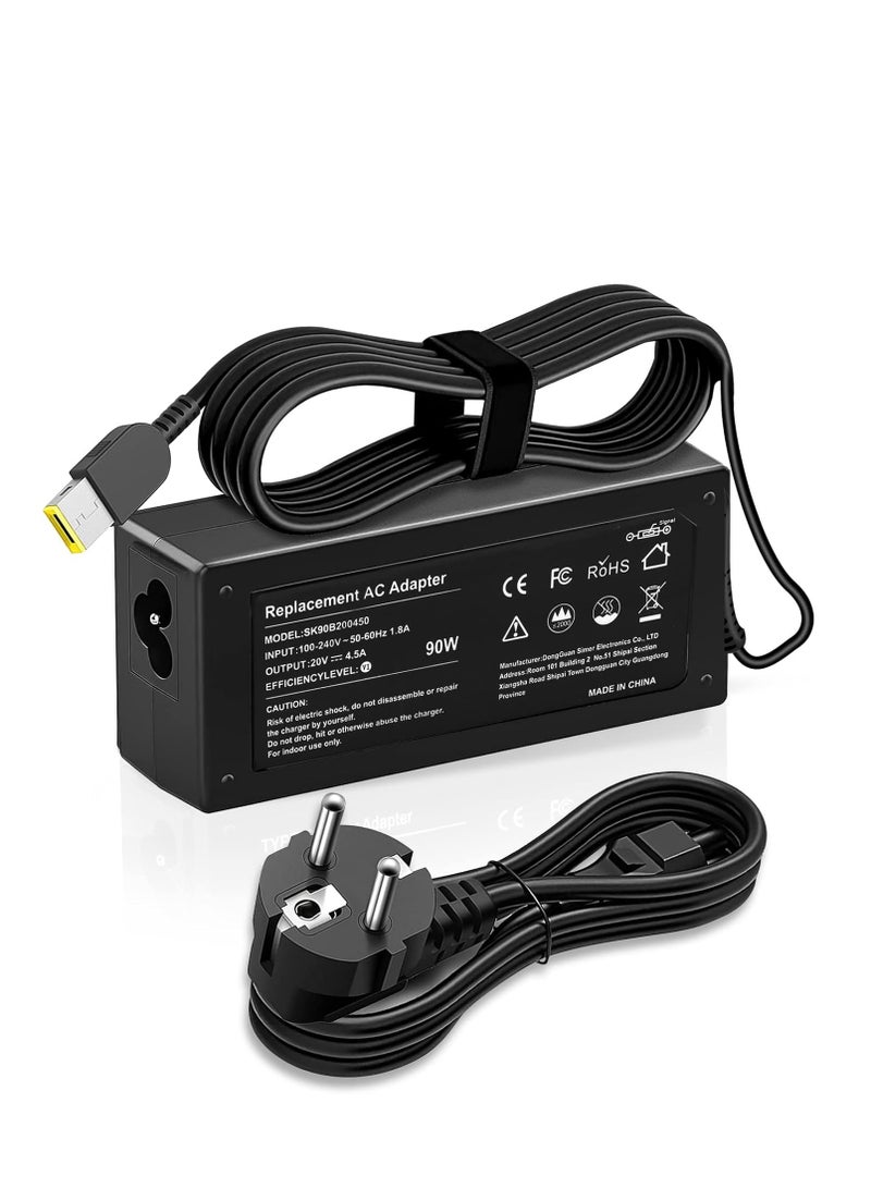 90W Laptop Charger for T440 T440s L440 E470 X250 T560 T550 E560 E540 L560 L540 E450 N20p X240 X260 Edge E440 60 E4 E31, Ideapad B40 B50 G40 G50 G51 G70 Slim Tip Charger
