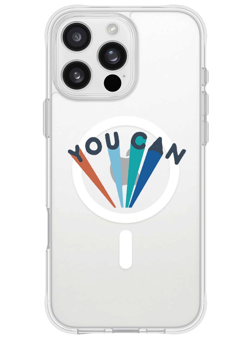 Theodor iPhone 16 Pro Magsafe Magnetic Case for iPhone Compatible with Wireless Charging, Shockproof Phone Bumper Cover - You can - Image 1