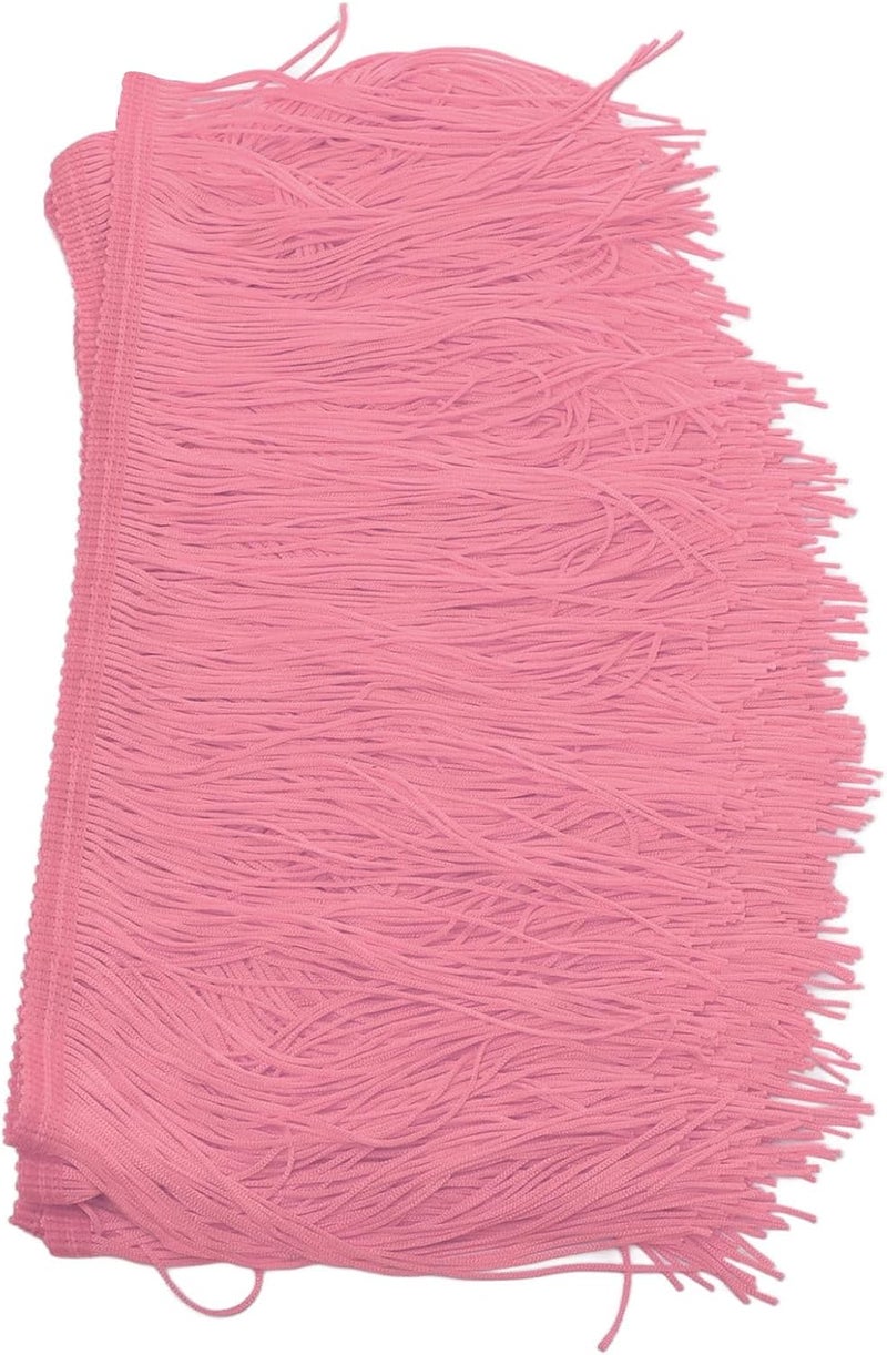 Long Soft Fringed Tassel Table Skirt, Brightly Colored Table Cloths for Home Party Decoration, DIY Craft Table Skirt with Hand - Cut Tassels for Baby Shower Birthday Holiday Events (Pink) - Image 4