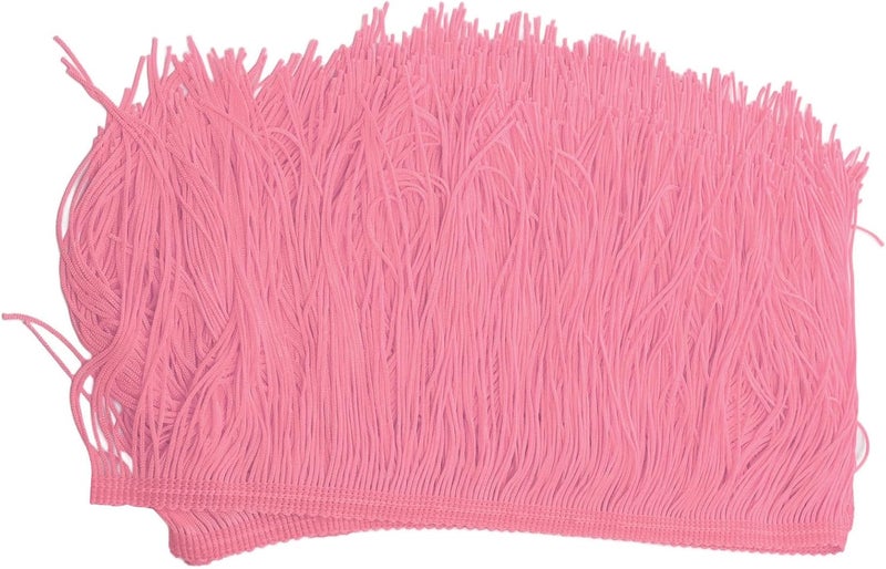 Long Soft Fringed Tassel Table Skirt, Brightly Colored Table Cloths for Home Party Decoration, DIY Craft Table Skirt with Hand - Cut Tassels for Baby Shower Birthday Holiday Events (Pink) - Image 3
