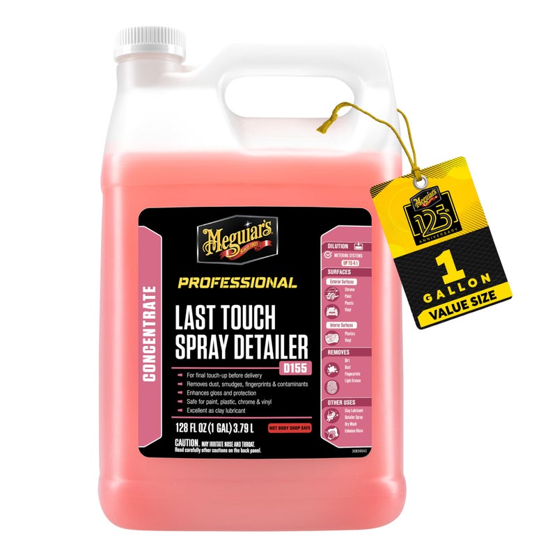 Meguiar's D15501 Last Touch Spray Detailer, Great for Use as Clay Lubricant, creates a Showroom Shine, Removes Dust, Smudges, Fingerprints and More, Versatile Use and Enhances Protection, 1 Gallon - Image 1