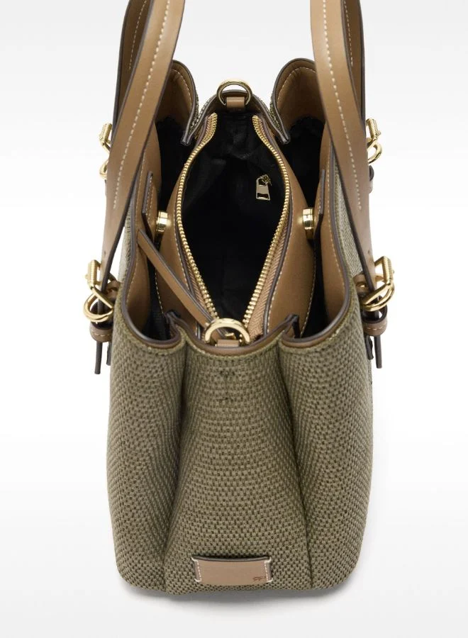 PARFOIS RAFFIA EFFECT TOTE BAG