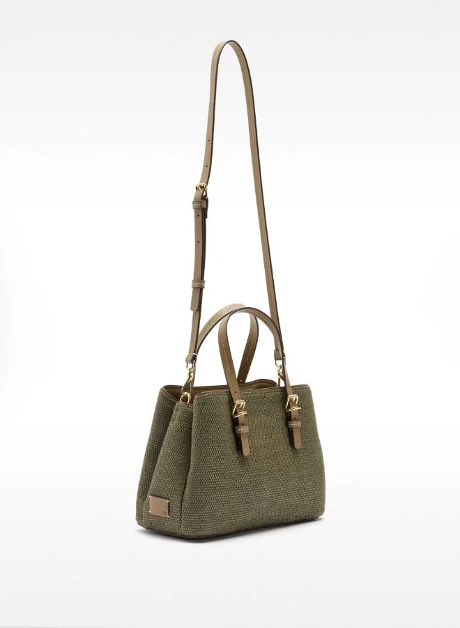 PARFOIS RAFFIA EFFECT TOTE BAG