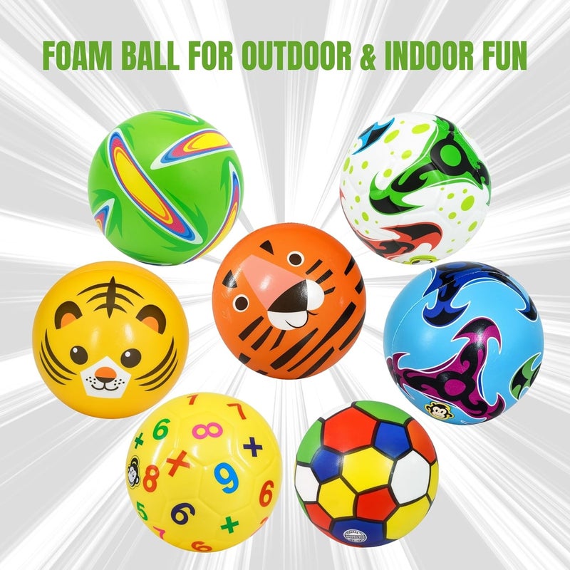 MASIPICKS PVC Foam Beach Football | No Air Needed | Kids Playball | Best Use at Pools, Beach, Outdoor & Indoor Play | Multicolor (Random Color) - Image 3