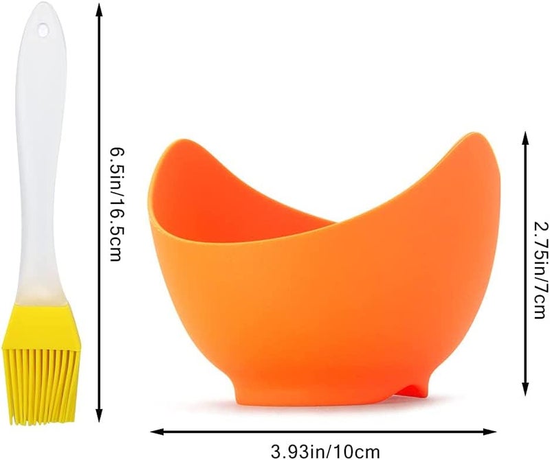 P-Plus International Silicone Egg Poaching Cups Microwave Egg Poacher Cups Silicone Poached Egg Cooker 4Cups - Image 2