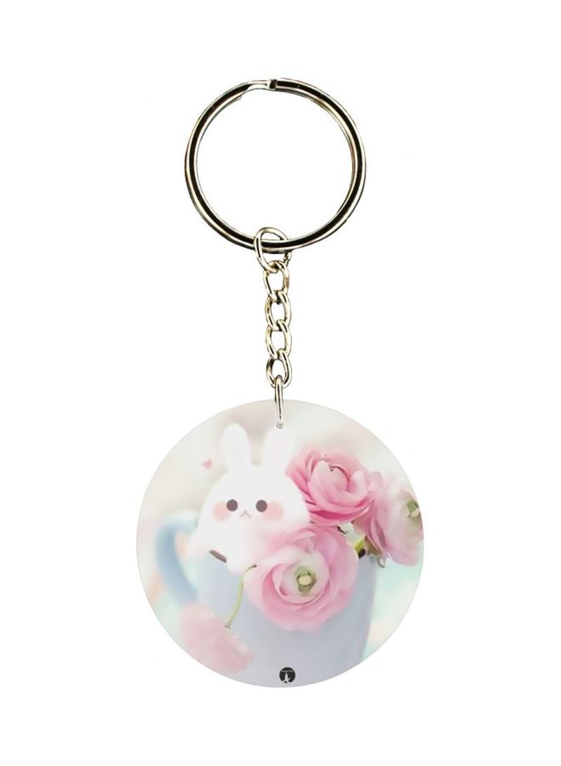 RKN Flower Themed Printed Keychain