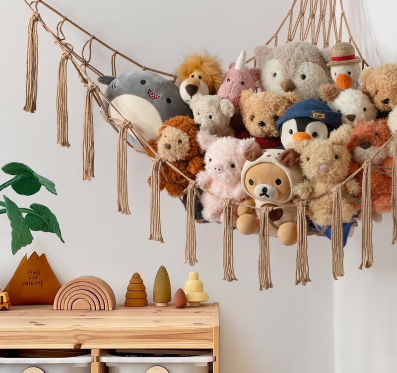 mirolam Stuffed Animal Storage Hammock or Net Corner - Large Toy Hammock Net for Stuffed Animals Room Decor - Cute Stuff Animal Organizer Plush Holder - Kids Baby Nursery Essentials Wall Bedroom Home Decor - Image 3