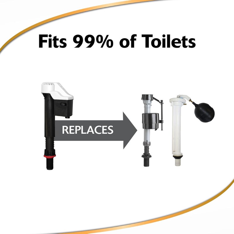 Korky Korky QuietFILL Toilet Fill Valve  Universal Fits 99 of Toilets  Easy Height Adjust for Fast Install 528  - Image 4