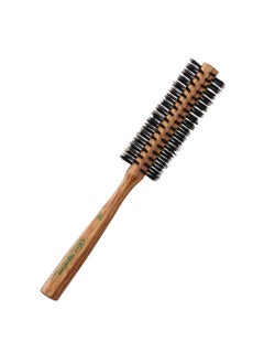 Terra Distribution Terra Distribution Natural Boar Bristle Round Brush [Made in Japan] Olive Oil Blended Bristles as Beauty Essence 