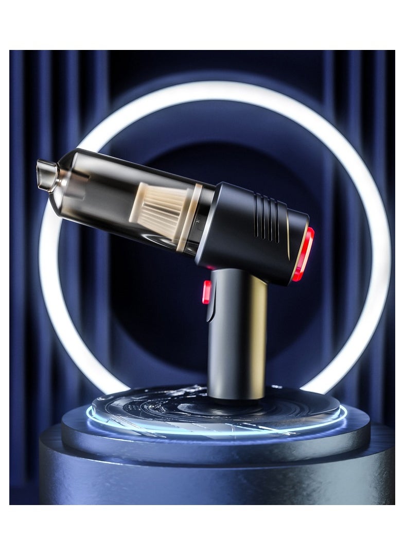 JEEJPV Car vacuum cleaner inhalation Wireless large suction home vacuum cleaner (black)  - Image 1