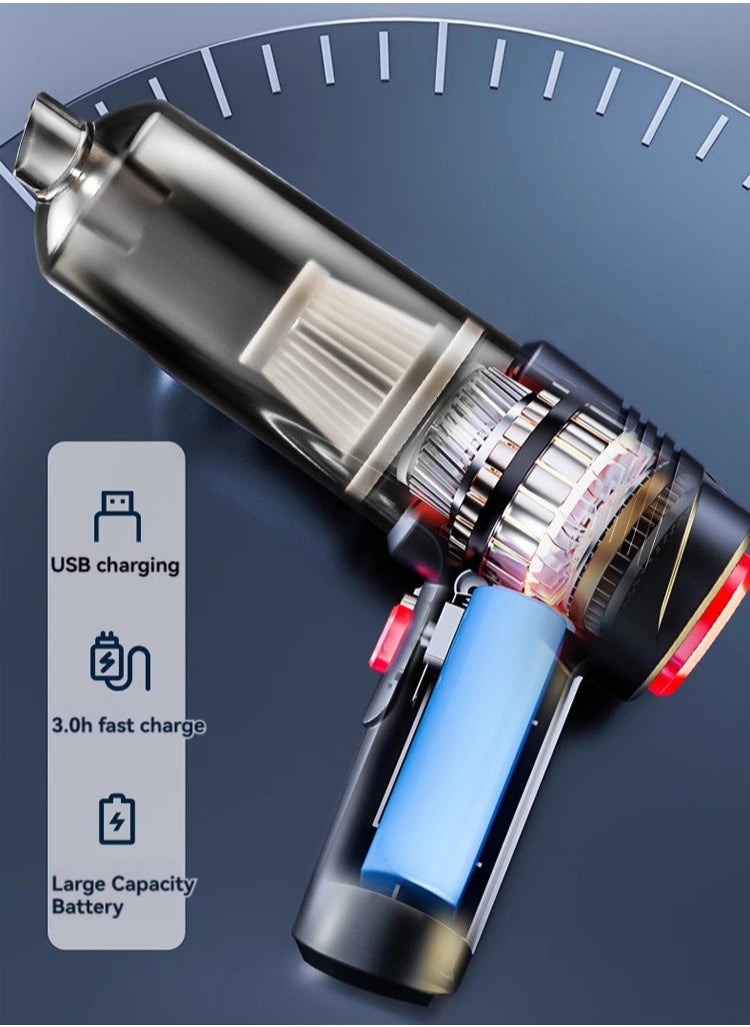 JEEJPV Car vacuum cleaner inhalation Wireless large suction home vacuum cleaner (black)  - Image 3