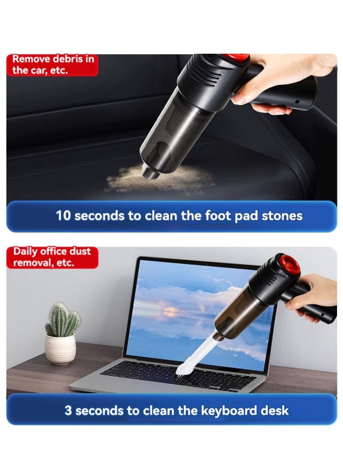 JEEJPV Car vacuum cleaner inhalation Wireless large suction home vacuum cleaner (black)  - Image 4