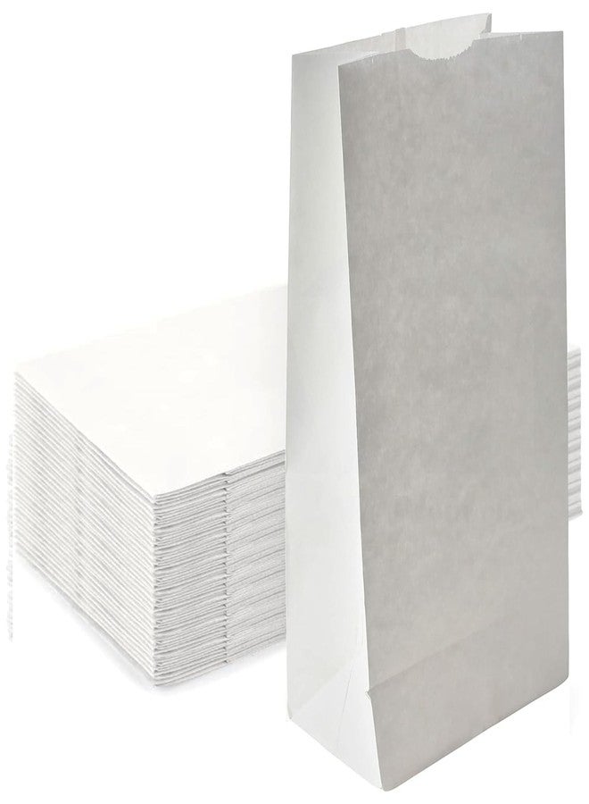 Concession Essentials 4lb White Paper Bags - Pack of 150ct. White Paper Lunch Bags. Great for Holiday Cookie Bags and Arts and Crafts., (CEwhite4lbPaperBag-150CT) - Image 1