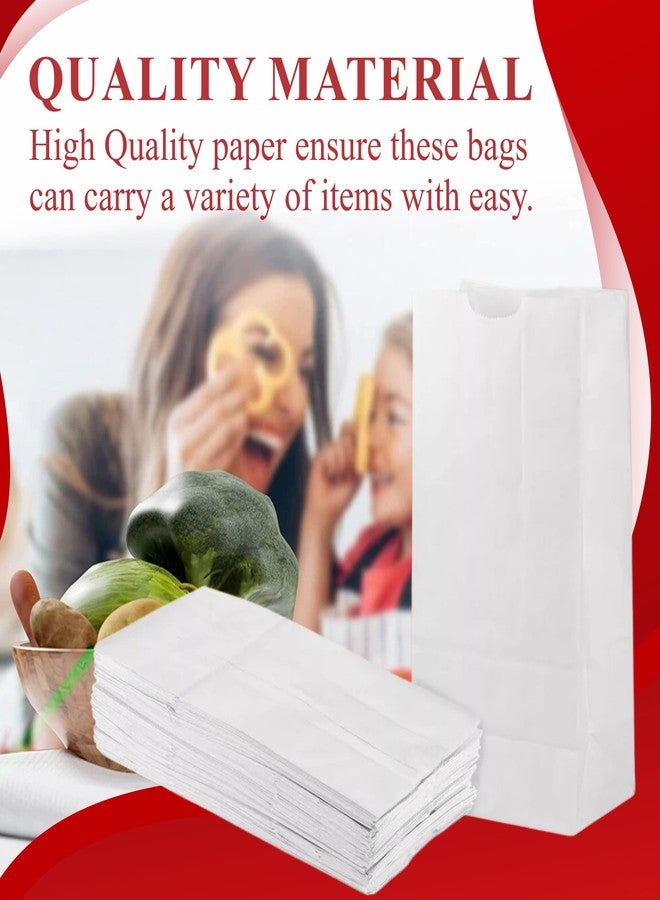 Concession Essentials 4lb White Paper Bags - Pack of 150ct. White Paper Lunch Bags. Great for Holiday Cookie Bags and Arts and Crafts., (CEwhite4lbPaperBag-150CT) - Image 4