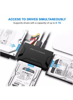 Youque USB 3.0 to SATA IDE Hard Drive Reader/Adapter, Hard Drive Adapter Cable Converter for Universal 2.5/3.5 Inch SATA and IDE HDD, 2.5 Inch SSD, 5.25-Inch DVD-ROM/CD-ROM/CD-RW/DVD-RW/DVD+RW  - Image 5