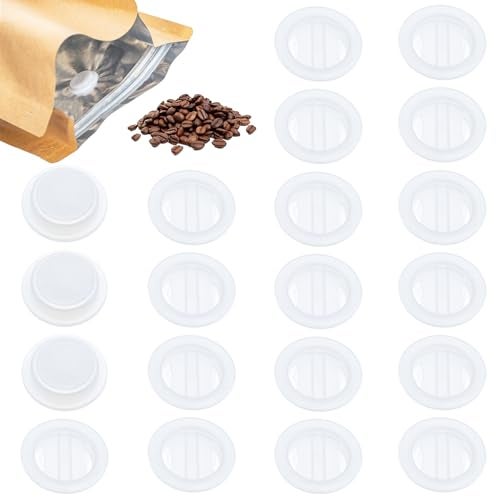 Capiant 20 PCS CO2 Filter Set - Replacement CO2 Releasing Valves for Coffee Bean Container Degassing Way Breather Valve for Food Bags - Image 1