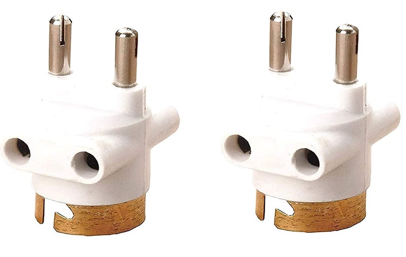 Light Socket Adapter with 2 Pin Bulb Holder Plug Parallel Connection Pack of 2 White  - Image 1