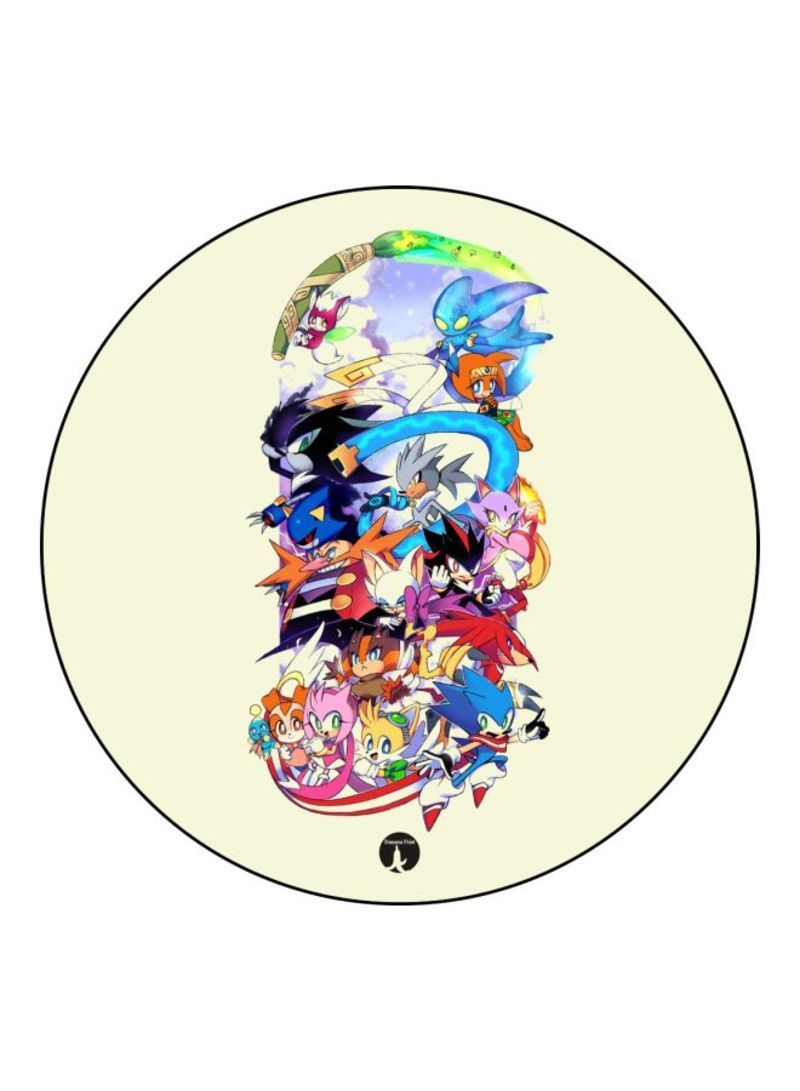 Sonic Printed Mouse Pad  Blue/White/Black