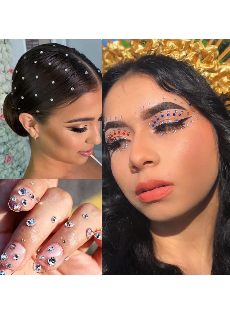 SYOSI 3120pcs Crystal Gem Stickers Crystal Rhinestone Stickers Self-Adhesive Bling Jewels Sticker for Face Eyes Nails Body Makeup Festival Kids DIY Craft Cards Embellishment Diamond Decoration - Image 4