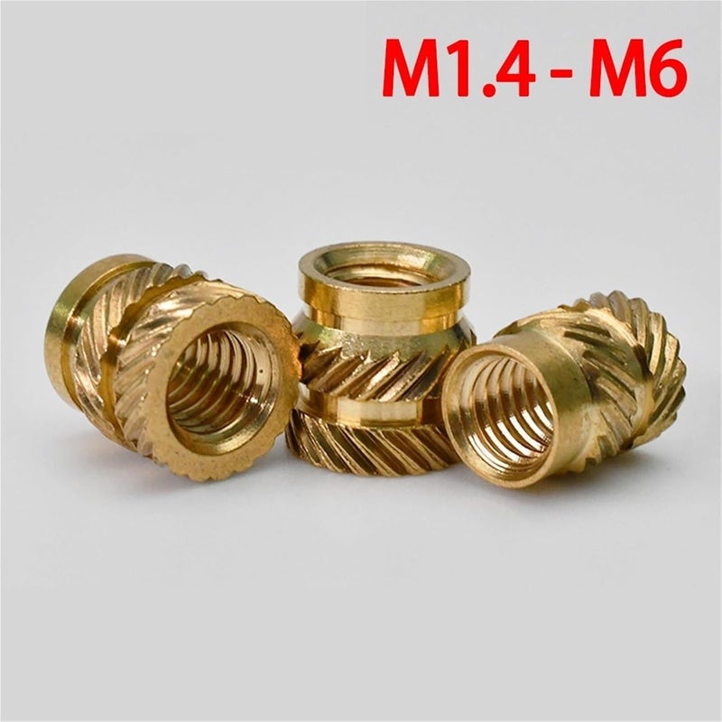 Brass Heat Threaded Insert Nut Hot Melt Knurled Injection Embedment Nut of 3D for 3D Printing Parts(Length 6mm,M3 (OD 5mm) 50pcs) - Image 3