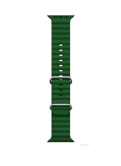 Ocean Soft Silicone Ocean Band Designed For Apple Watch Ultra Band 49mm,45mm,44mm,42mm for Men Women High Qulaity Adjustable Bands for Apple iWatch Series 8,7,SE,6,5,4,3,2,1 Green  - Image 3
