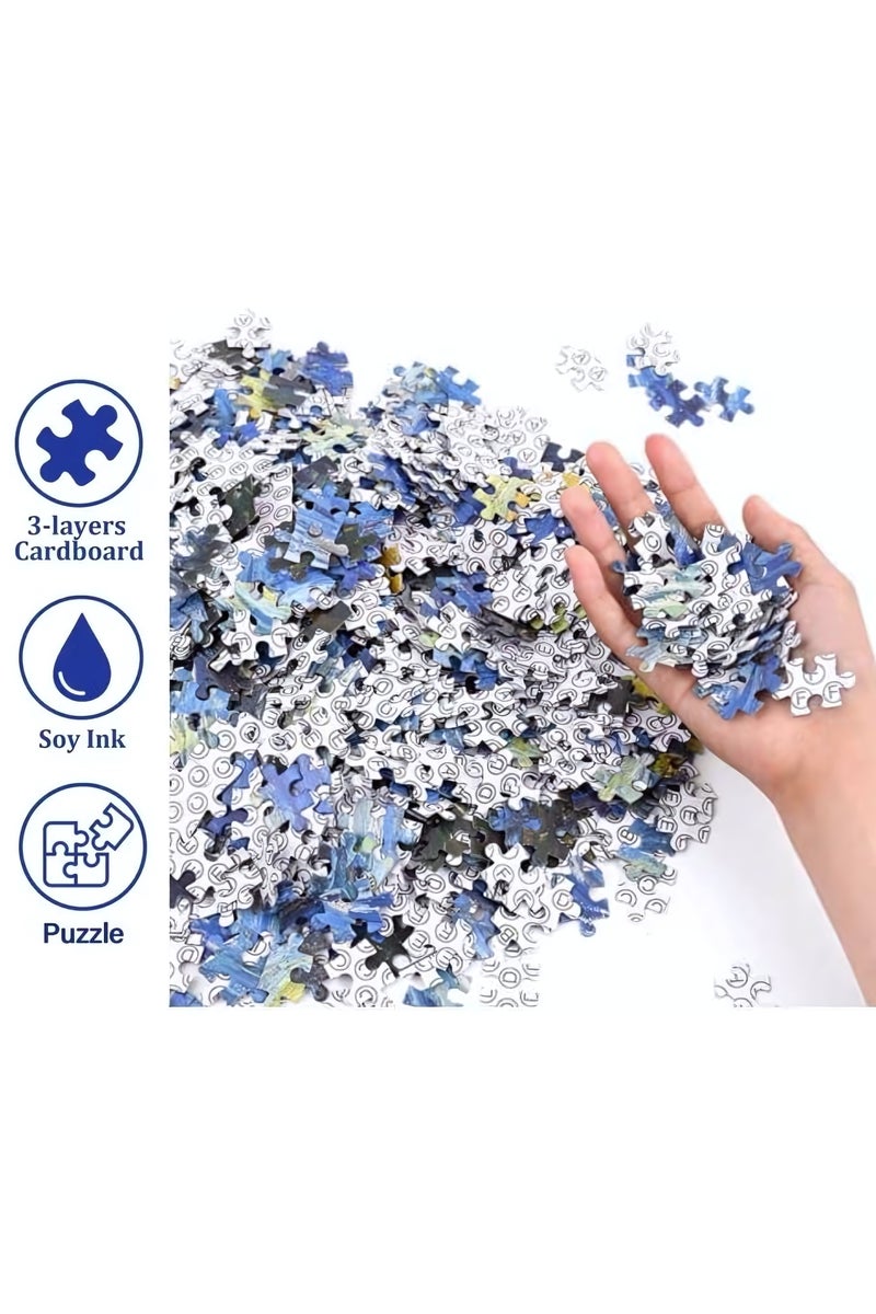 1000-Piece Jigsaw Puzzle, Snowy Town Scene Jigsaw Puzzle, DIY Toys for Creative Gift Home Decor, Challenging Mini Jigsaw Puzzle with Micro Pieces, Educational and Decompression Activity  for Adults & Teens - Image 3