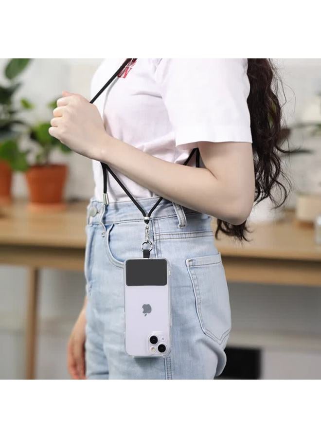 Beiyipin Adjustable Retractable Universal Phone Lanyard Strap Neck And Crossbody Durable Black Long Phone Case Holder Anti-lost - Image 2