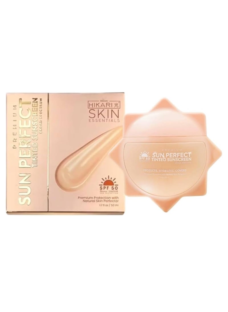 Hikari هikari سكين بريميوم صن بيرفكت تينتد صن سكرين SPF 50-50 مل - Image 1