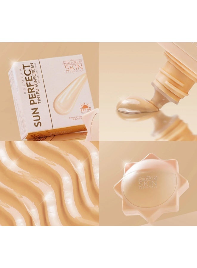 Hikari هikari سكين بريميوم صن بيرفكت تينتد صن سكرين SPF 50-50 مل - Image 3