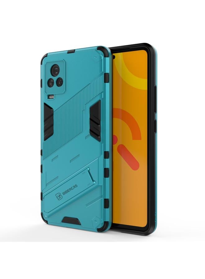 Punk Armor 2 in 1 PC + TPU Shockproof Case with Invisible Holder For vivo iQOO 7
