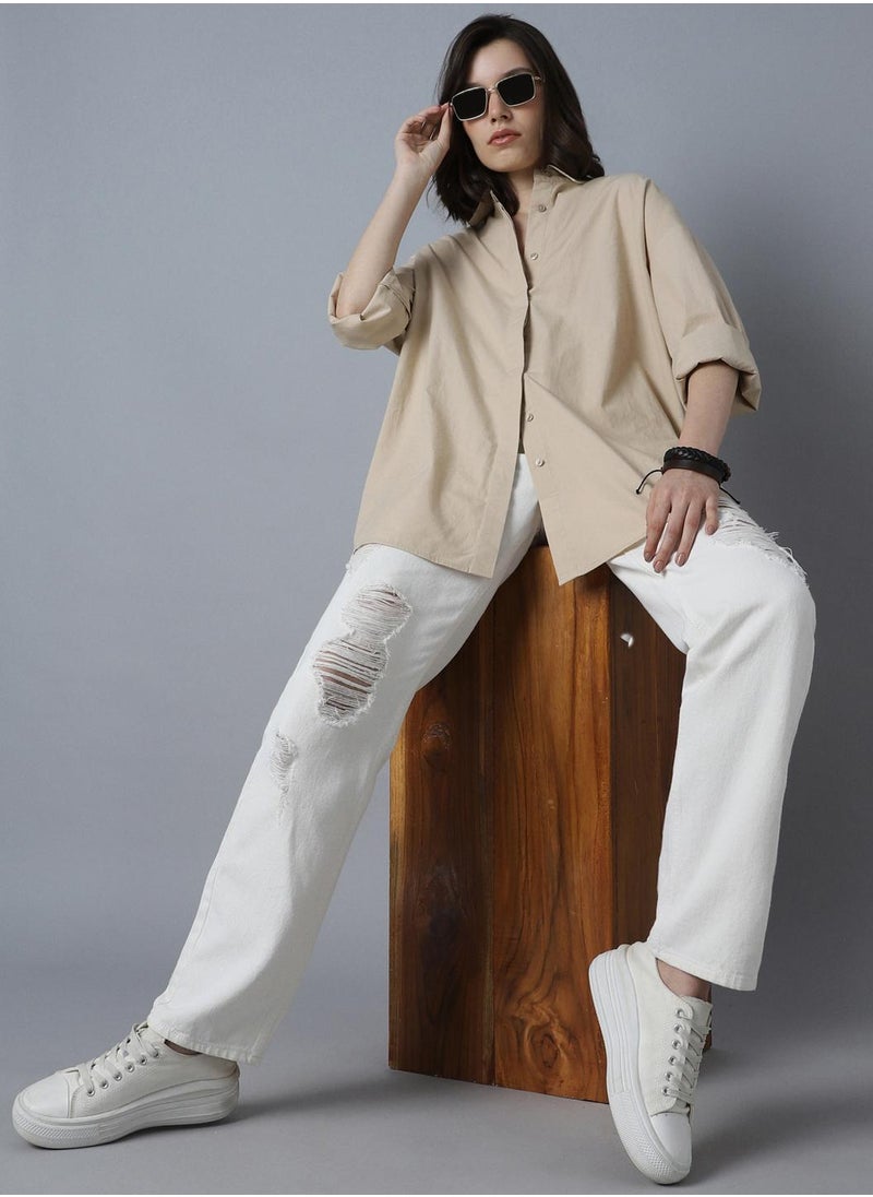 Relaxed Beige Shirt for Women - pzsku/Z98AFDCE590C4C63EF6C8Z/45/_/1725006763/6be29e86-b738-41de-93e8-565965959301