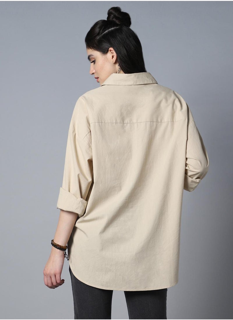 Relaxed Beige Shirt for Women - pzsku/Z98AFDCE590C4C63EF6C8Z/45/_/1725289657/35d16f79-6685-4a9d-8754-df72329c665d