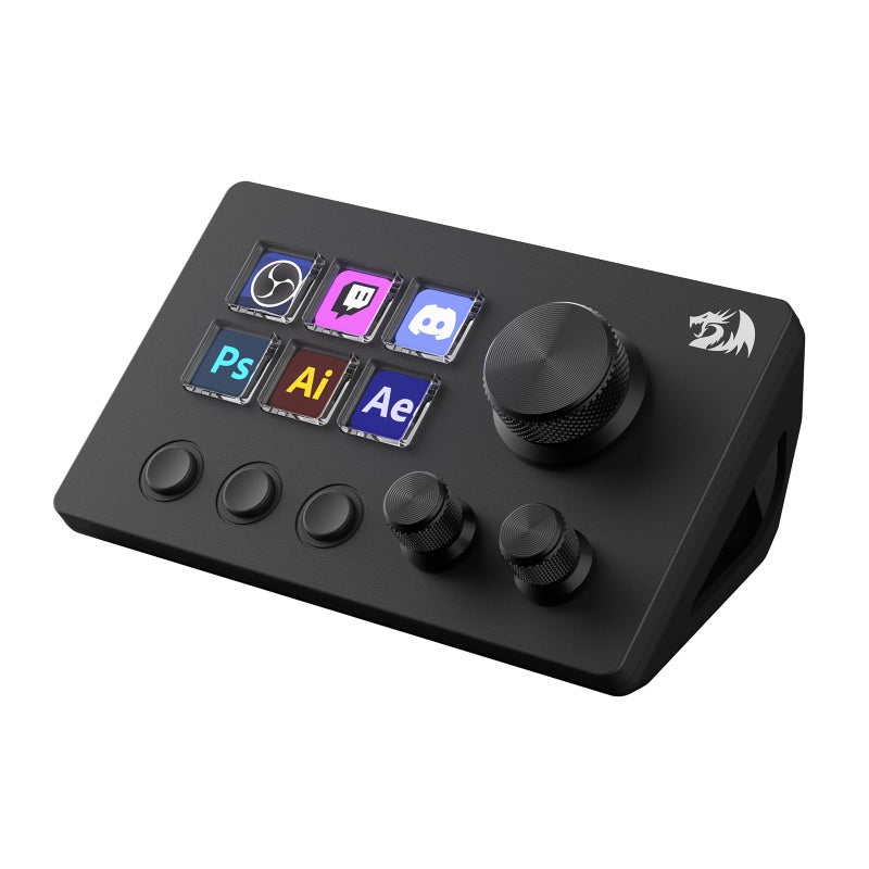 Redragon SS551 Stream Controller AllinOne Macro Pad LCD Keys Dials Stream Station for Content Creators Streaming Gaming PC Mac Compatible - Image 2