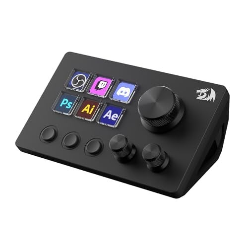 Redragon SS551 Stream Controller AllinOne Macro Pad LCD Keys Dials Stream Station for Content Creators Streaming Gaming PC Mac Compatible - Image 1