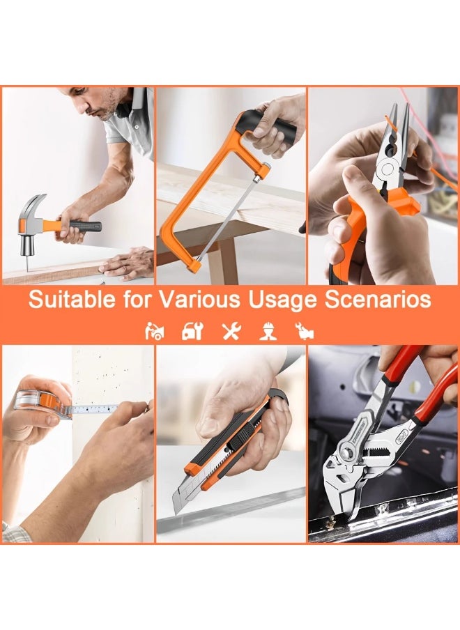 Generic 102pcs tool set, orange and black toolbox set, including plastic box, hammer, pliers, wrench and screwdriver set, daily household maintenance tool set.  - Image 5
