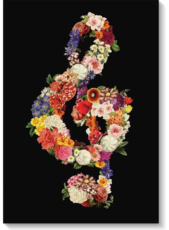 RYN Musical Note Wall Art Multicolour 40x60cm - Image 1