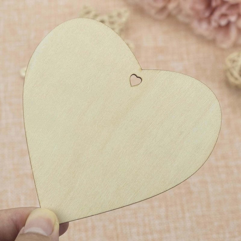 Haoser Heart MDF Pine Wood 1.5 inch -2.5 mm Thick Wood Hearts for Crafts, Unfinished Wooden Heart Cutouts, Heart Wood Slices Board for Resin Art, Mandala Art, Pyrography, Painting (Set of 50 - Image 5