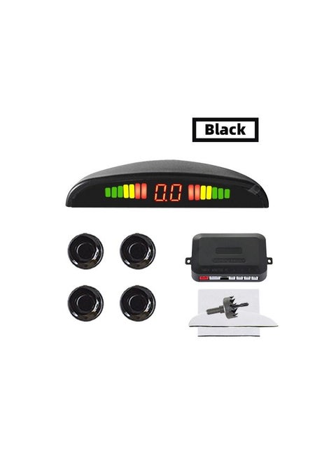 Hippcron Car LED Parking Sensor Kit 4 Sensors 22mm Reverse Radar Sound Alert Indicator System