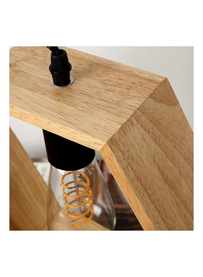 NIBEMINENT Retro Wooden Art Bedroom Eye Protection LED Desk Lamp Yellow 26 x 10 26cm - Image 2