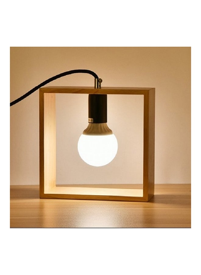 NIBEMINENT Retro Wooden Art Bedroom Eye Protection LED Desk Lamp Yellow 26 x 10 26cm - Image 1