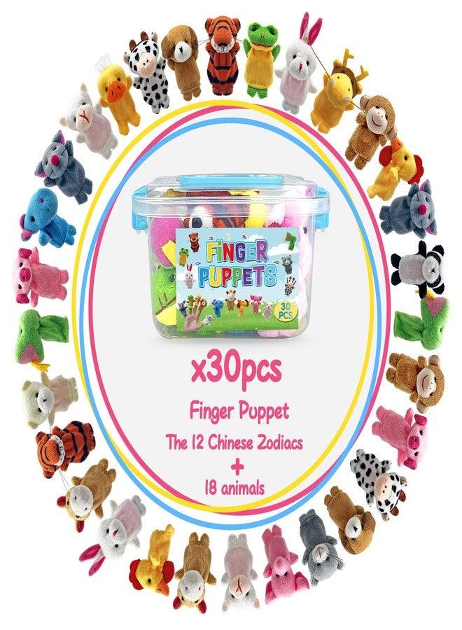 PPXMEEUDC 30 PCS Finger Puppets Set Mini Stuffed Animals for Storytelling Teaching Schools Birthday Party Supplies - Image 3