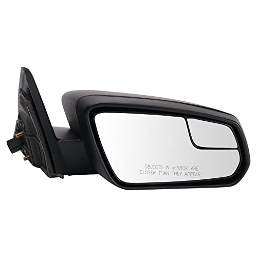 TRQ مرآة كهربائية جانبية للركاب مع زجاج مراقب باللون الأسود الملمس متوافقة مع فورد موستانغ 2013-2014 FO1321451 - Image 1