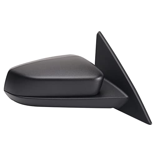 TRQ مرآة كهربائية جانبية للركاب مع زجاج مراقب باللون الأسود الملمس متوافقة مع فورد موستانغ 2013-2014 FO1321451 - Image 4