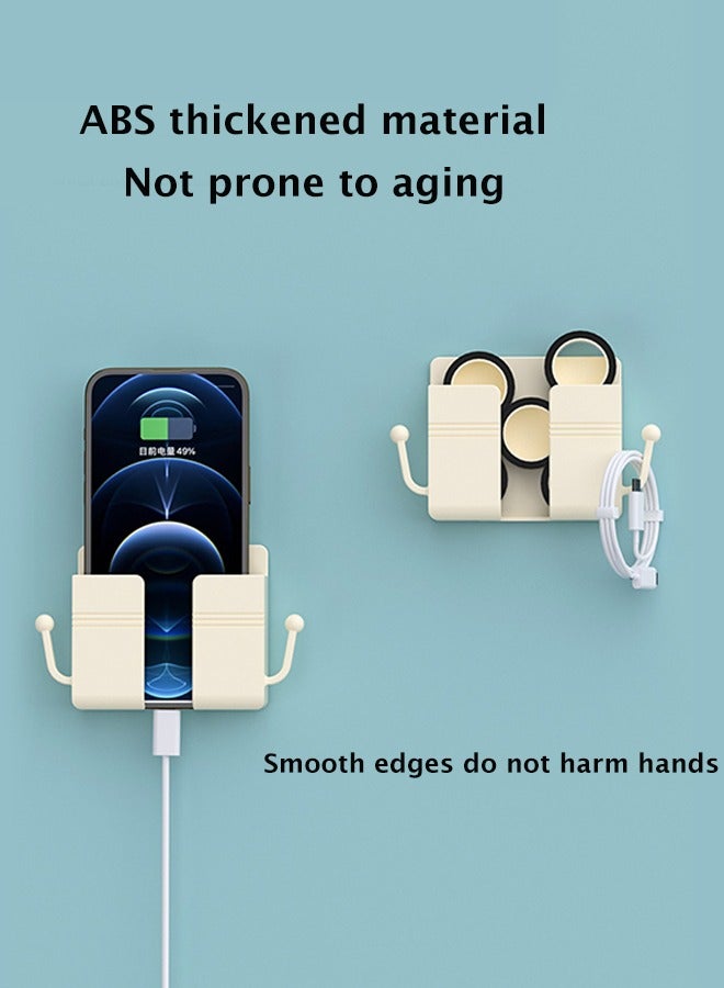 1 PCS Wall Mount Cell Phone Holder, Remote Control Holder, Universal Phone Storage Dock for Most Smartphones with Adhesive, Durable Plastic Wall Mount Cell Phone Holder for Home, Office, Kitchen, Bedroom - Image 4