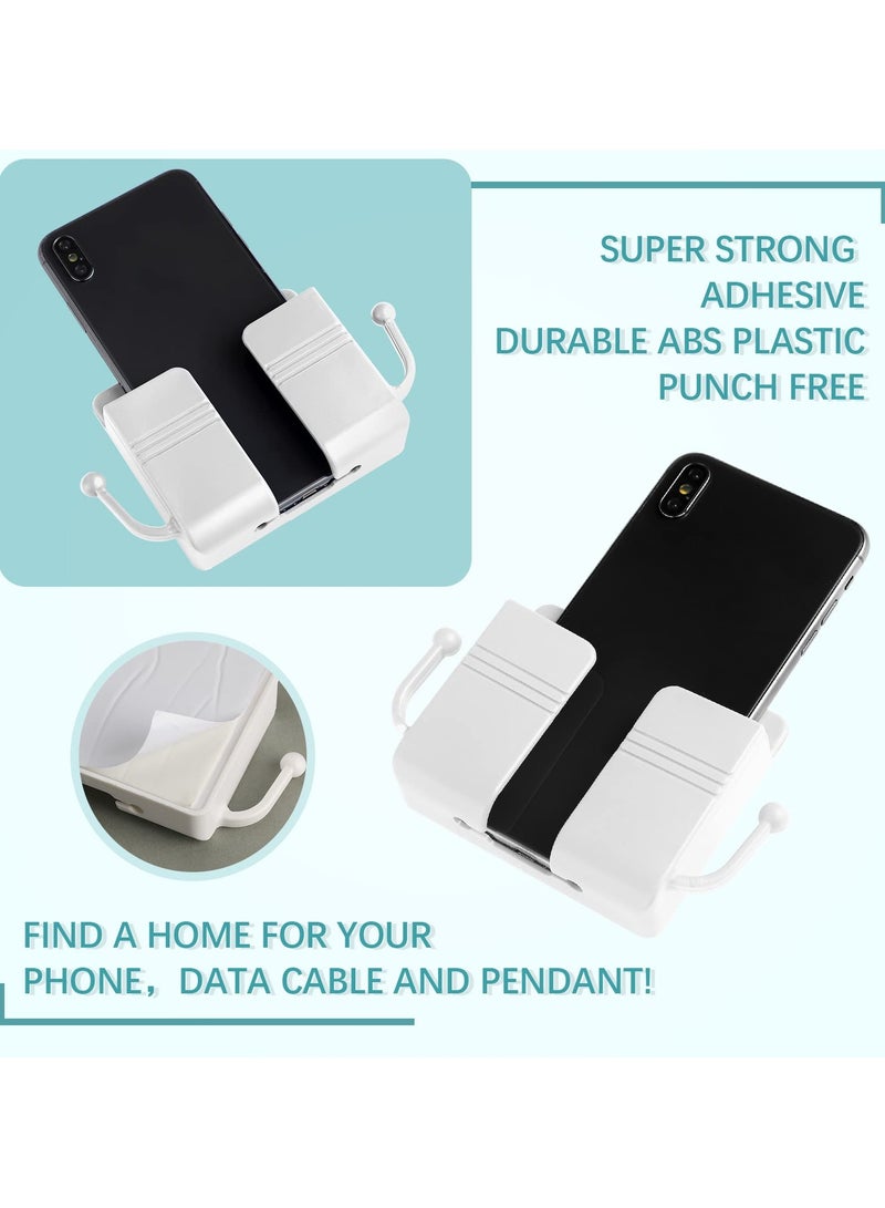 1 PCS Wall Mount Cell Phone Holder, Remote Control Holder, Universal Phone Storage Dock for Most Smartphones with Adhesive, Durable Plastic Wall Mount Cell Phone Holder for Home, Office, Kitchen, Bedroom - Image 5