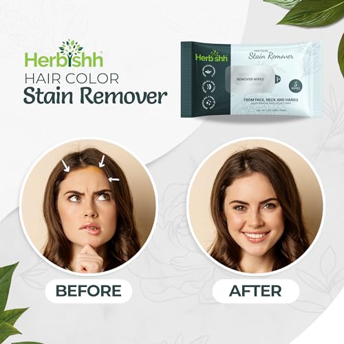 Herbishh Hair Color Stain Remover Wipes – Gentle Formula for Dye Cleanup – Easy Clean Travel Pack With 5 Skin-Friendly Wipes (Pack of 1) - Image 2
