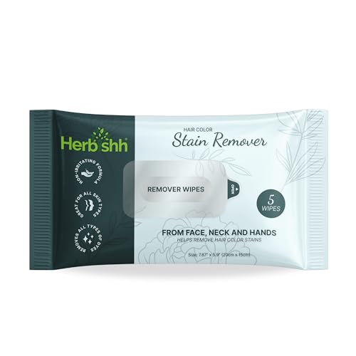 Herbishh Hair Color Stain Remover Wipes – Gentle Formula for Dye Cleanup – Easy Clean Travel Pack With 5 Skin-Friendly Wipes (Pack of 1) - Image 1